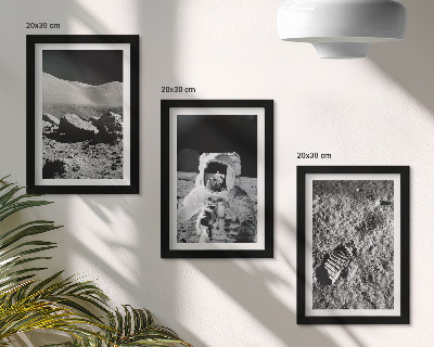 Zidna galerija slika Fotografije Mjeseca s astronautom i otiskom stopala