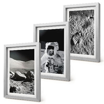 Zidna galerija slika Fotografije Mjeseca s astronautom i otiskom stopala