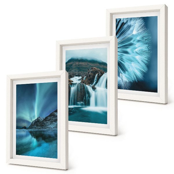 Zidna galerija slika Zimski krajolici s vodopadima i aurorom borealis