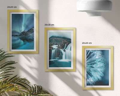 Zidna galerija slika Zimski krajolici s vodopadima i aurorom borealis