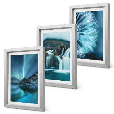 Zidna galerija slika Zimski krajolici s vodopadima i aurorom borealis