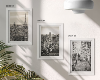 Komplet slika u okviru Pogled na grad Pariz, New York i šarmantne stepenice