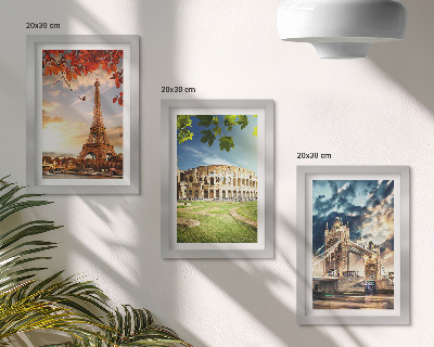 Zidna galerija slika Spomenici Europe u toplim bojama krajolika