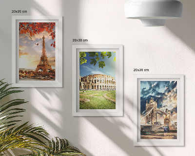 Zidna galerija slika Spomenici Europe u toplim bojama krajolika