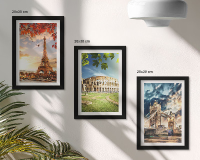 Zidna galerija slika Spomenici Europe u toplim bojama krajolika