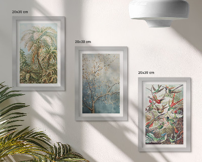 Zidna galerija slika Tropske biljke i šarene ptice u prirodi