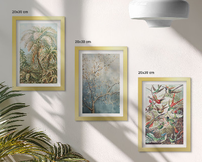 Zidna galerija slika Tropske biljke i šarene ptice u prirodi
