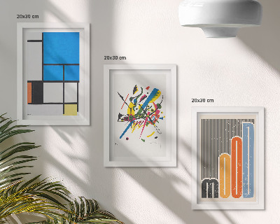 Komplet slika u okviru Apstraktne moderne kompozicije s geometrijskim oblicima