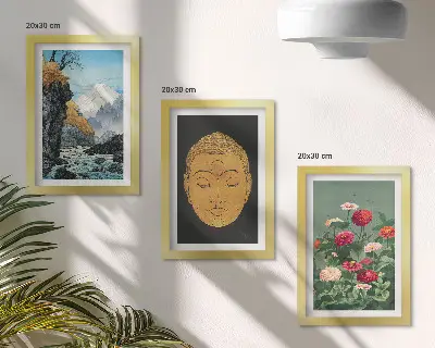 Komplet slika u okviru motivi japanske prirode i kulture