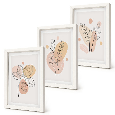 Komplet slika u okviru Minimalistički crteži biljaka u pastelnim bojama