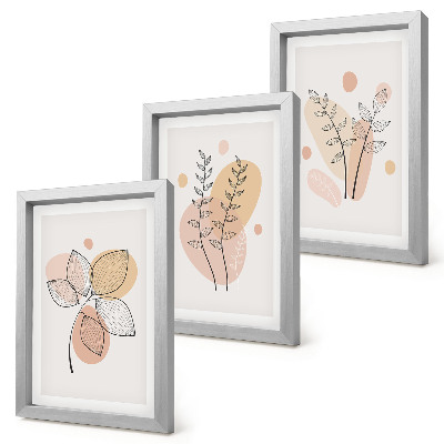 Komplet slika u okviru Minimalistički crteži biljaka u pastelnim bojama