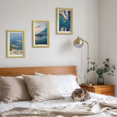 Komplet slika u okviru pogled na more s liticama i planinskim uvalama