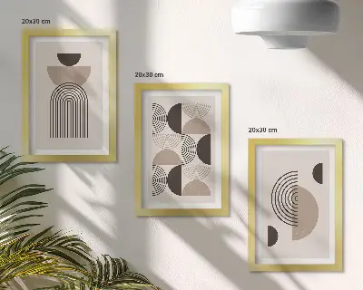 Zidna galerija slika apstraktni geometrijski uzorci u minimalističkom stilu