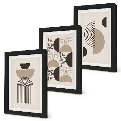 Zidna galerija slika apstraktni geometrijski uzorci u minimalističkom stilu