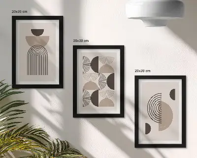 Zidna galerija slika apstraktni geometrijski uzorci u minimalističkom stilu