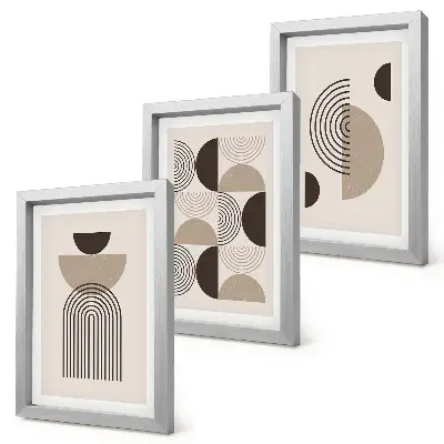 Zidna galerija slika apstraktni geometrijski uzorci u minimalističkom stilu