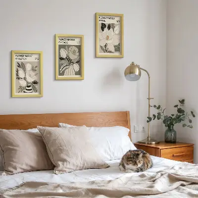 Zidna galerija slika motivi cvijeća s tržnica Kingstona, Chicaga i Seula u retro stilu
