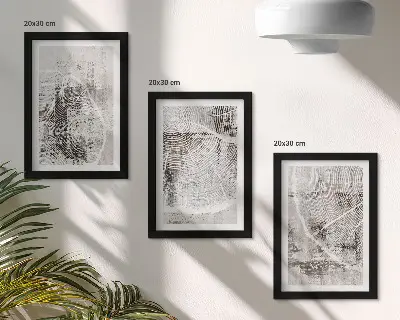 Zidna galerija slika uzorci drvenih letvica u nijansama sive i bijele