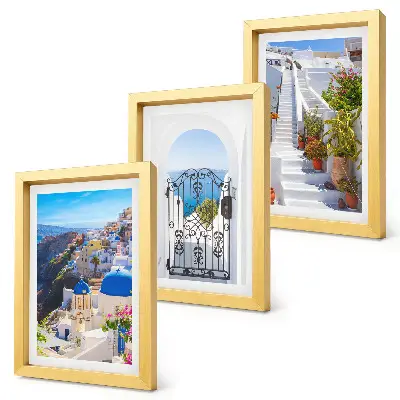 Zidna galerija slika pogled na santorini i grčku arhitekturu mjesta oia