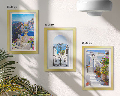 Zidna galerija slika Pogled na Santorini, grčku arhitekturu Oie