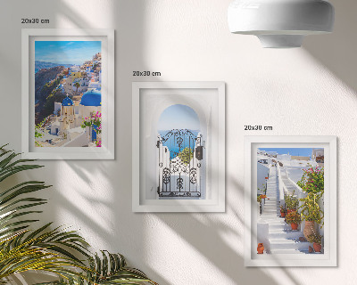 Zidna galerija slika Pogled na Santorini, grčku arhitekturu Oie