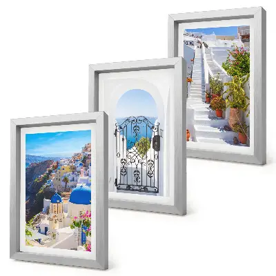 Zidna galerija slika pogled na santorini i grčku arhitekturu mjesta oia