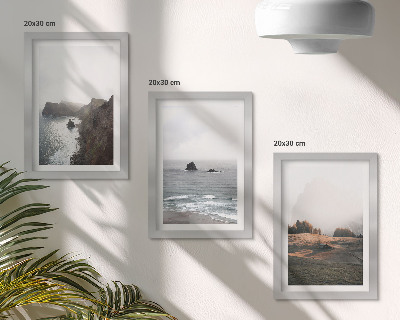 Zidna galerija slika Planinski i morski krajolici s oblacima i šumama
