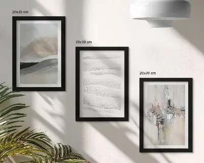 Set 3 slike u okviru apstraktni uzorci u neutralnim zemljanim tonovima