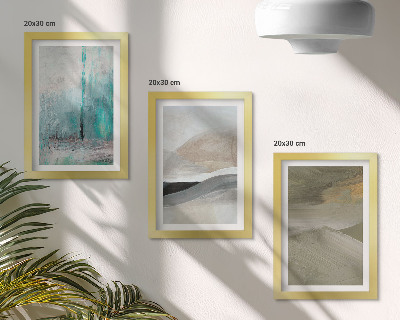 Zidna galerija slika Oslikani apstraktni minimalistički ukrasi