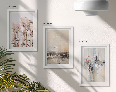 Set 3 slike u okviru Prirodna vegetacija, apstraktni uzorci u prigušenim bojama