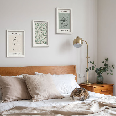 Set 3 slike u okviru Linije i biljni uzorci u minimalističkom stilu