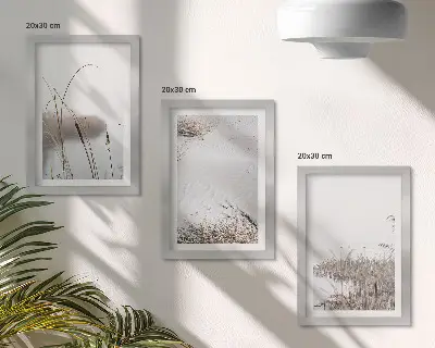 Komplet slika u okviru vodena vegetacija s nježnim ljetnim prizorima