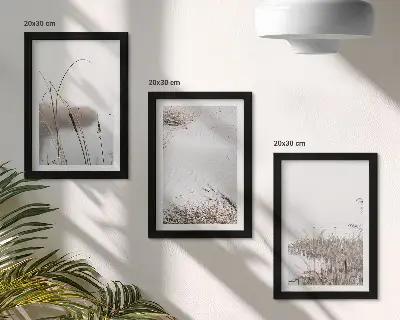 Komplet slika u okviru vodena vegetacija s nježnim ljetnim prizorima