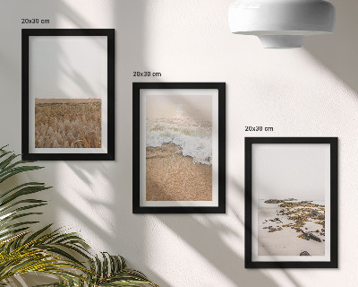 Zidna galerija slika Plaža s valovima i morskim kamenjem ljeti