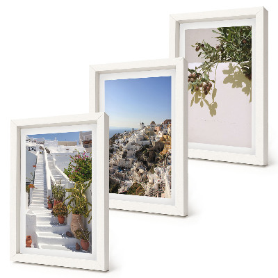Zidna galerija slika Bijele stepenice na Santoriniju s pogledom na grad