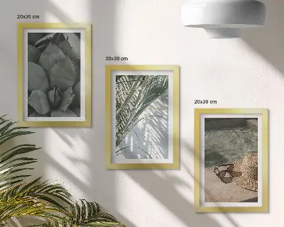 Zidna galerija slika tropske biljke i ljetni praznični motivi
