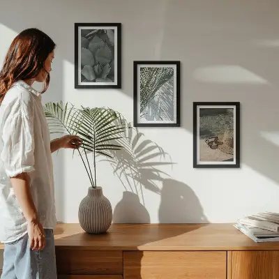 Zidna galerija slika tropske biljke i ljetni praznični motivi