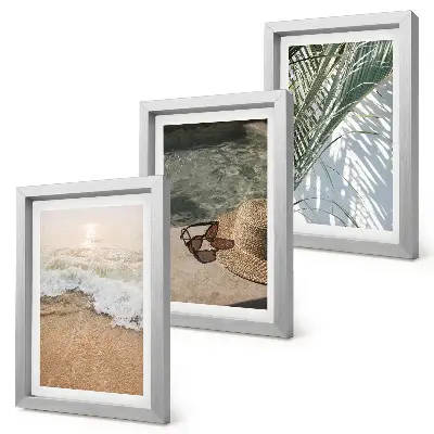 Zidna galerija slika šešir za plažu i sunčane naočale s motivom lišća