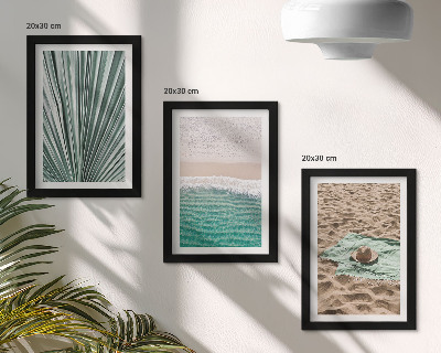 Set 3 slike u okviru Pogled na ljetni odmor na plaži uz more