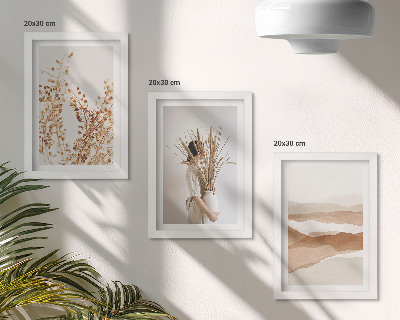Zidna galerija slika Biljni motivi apstraktni rustikalni boho stil
