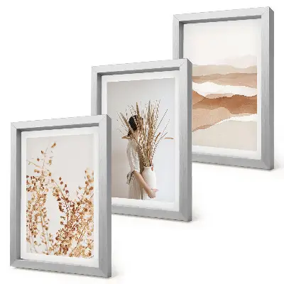 Zidna galerija slika s biljnim motivima u rustikalnom boho stilu