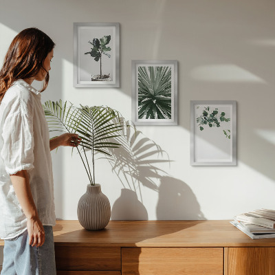 Komplet slika u okviru Zelene biljke u minimalističkom stilu
