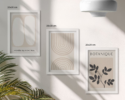 Komplet slika u okviru Boho delikatni posteri s apstraktnim biljnim motivima