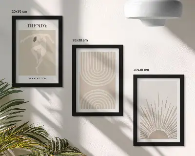 Zidna galerija slika pastelni posteri s modernim boho apstrakcijama