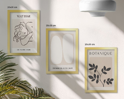Set 3 slike u okviru Elegantne minimalističke slike s biljnim motivima Matissea