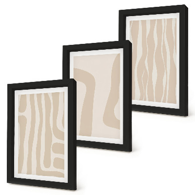 Zidna galerija slika Apstraktni uzorci, minimalistički oblici, boho stil
