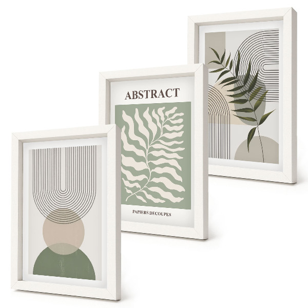 Zidna galerija slika Botanički apstrakti rustikalni boho stil