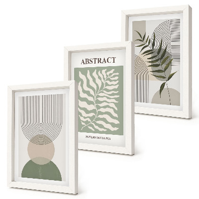 Zidna galerija slika Botanički apstrakti rustikalni boho stil