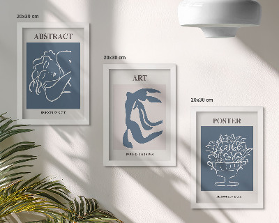 Set 3 slike u okviru Matisseovi elegantni apstraktni uzorci s figurama i cvijećem