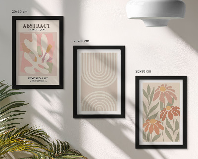 Zidna galerija slika Apstraktni oblici s biljnim motivima u pastelnim bojama